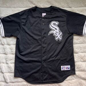 Vintage Chicago White Sox Black Majestic Mesh Jersey XL
